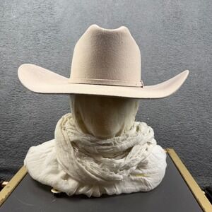 Ariat 3X Premium Wool Cowboy Hat Men Size 7 3/8 Tan Western Rodeo Vaquero Cowboy